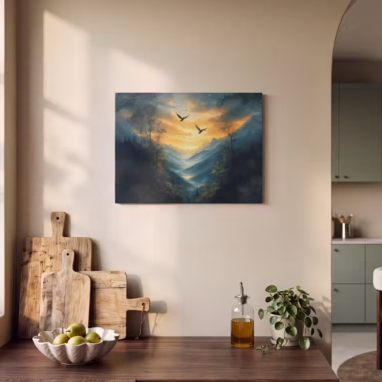 Akoestisch schilderij - Vogels - Zon - Bomen - Groen — 3