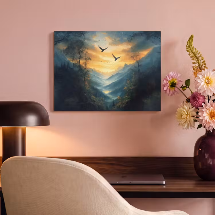 Akoestisch schilderij - Vogels - Zon - Bomen - Groen — 4