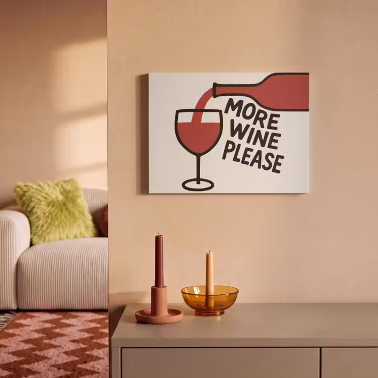 Akoestisch schilderij - Wijnfles - Quote - Rood - Glas — 2
