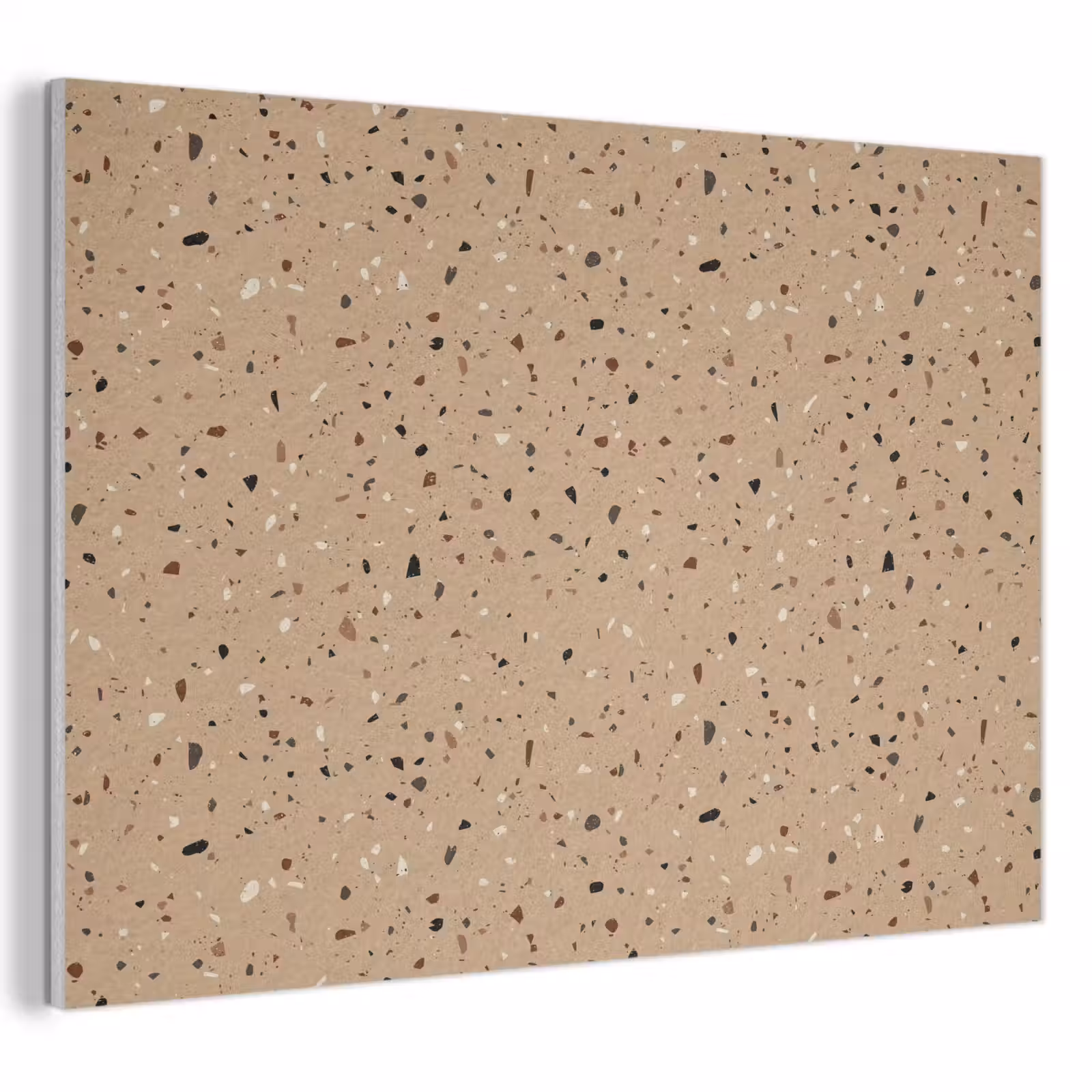 Akoestisch schilderij - Terrazzo - Patroon - Beige — 1