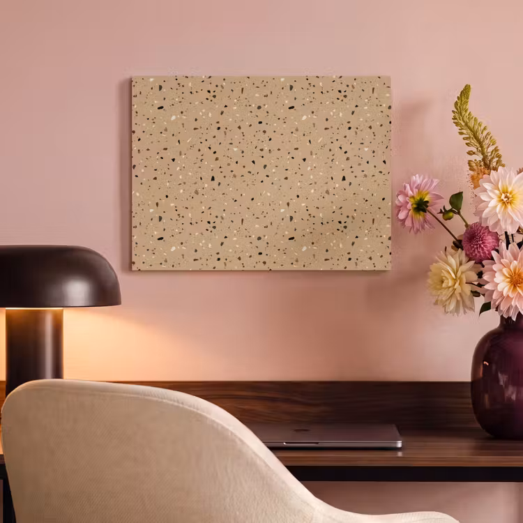 Akoestisch schilderij - Terrazzo - Patroon - Beige — 4