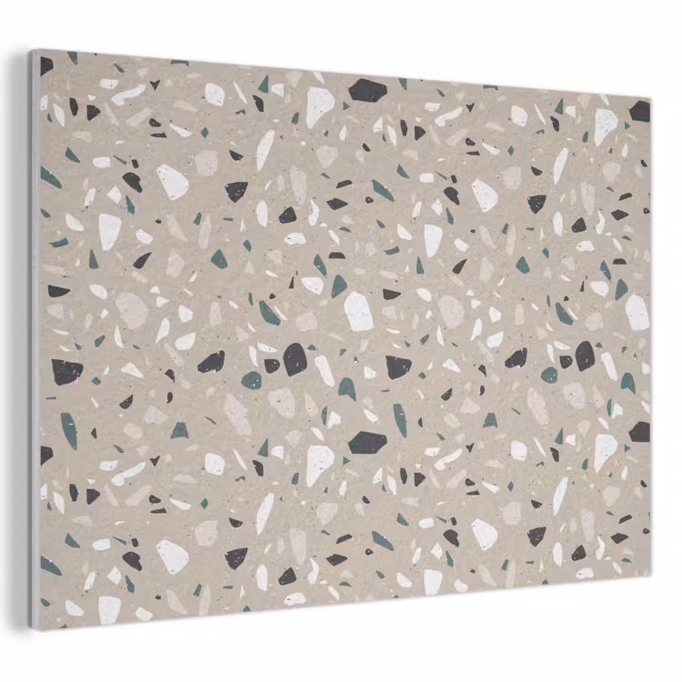Akoestisch schilderij - Terrazzo - Patroon - Groen — 1