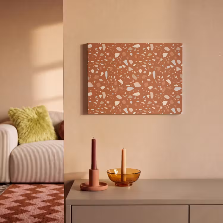 Akoestisch schilderij - Terrazzo - Patroon - Klei — 2