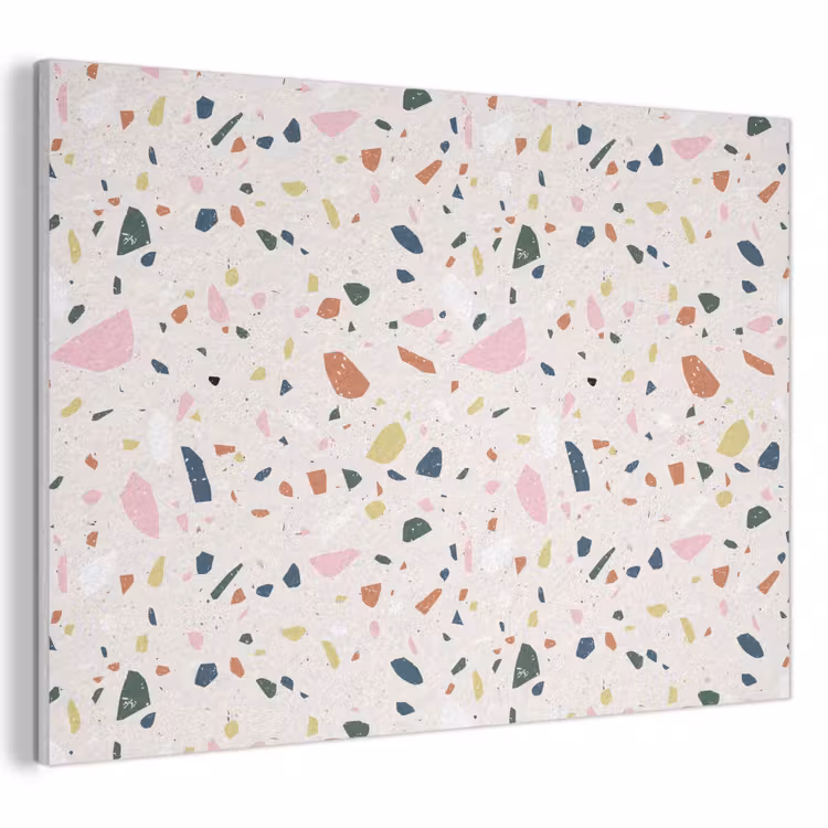 Akoestisch schilderij - Terrazzo - Patroon - Kleurrijk — 1