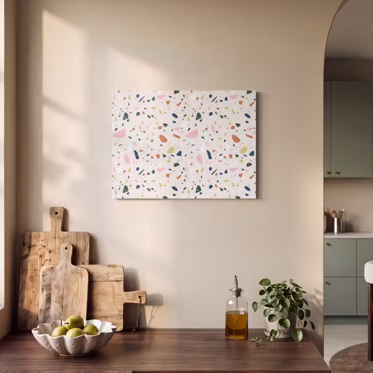 Akoestisch schilderij - Terrazzo - Patroon - Kleurrijk — 3