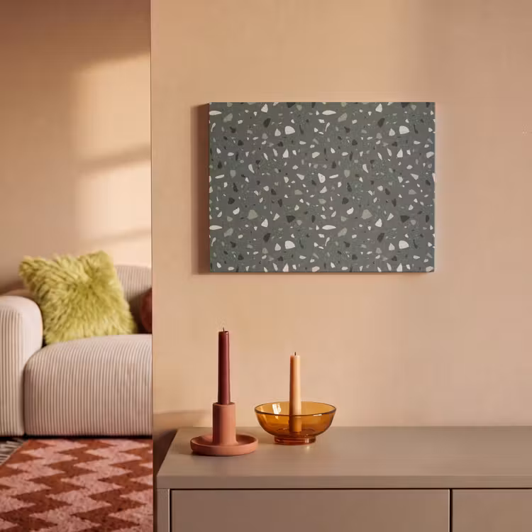 Akoestisch schilderij - Terrazzo - Patroon - Kleurrijk - Groen — 2