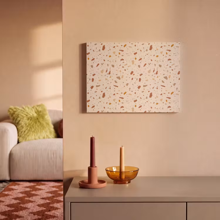 Akoestisch schilderij - Terrazzo - Patroon - Kleurrijk - Steen — 2