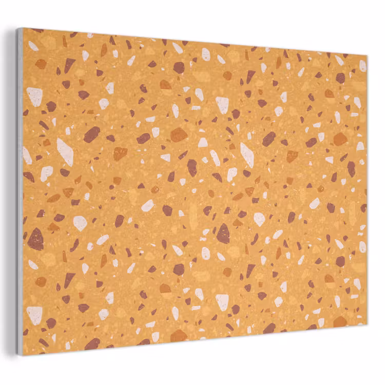 Akoestisch schilderij - Terrazzo - Patroon - Okergeel — 1