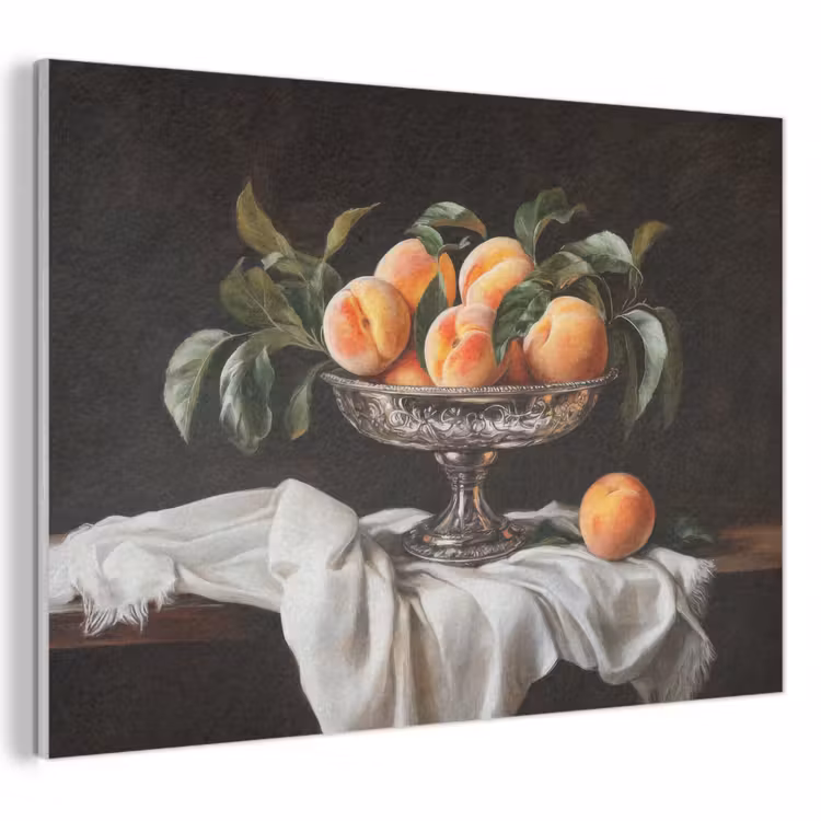 Akoestisch schilderij - Stilleven - Perziken - Vintage — 1