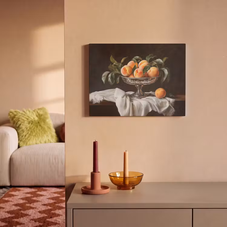 Akoestisch schilderij - Stilleven - Perziken - Vintage — 2