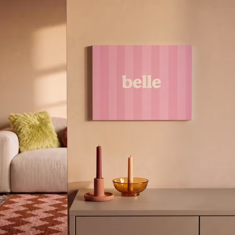 Akoestisch schilderij - Roze - Gestreept - Belle — 2