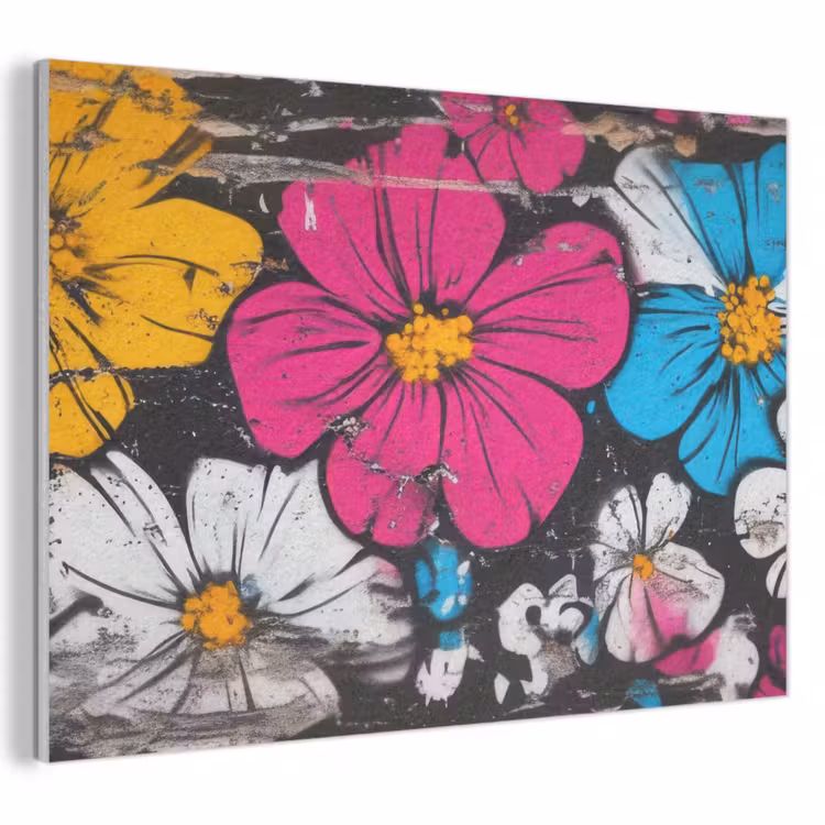 Akoestisch schilderij - Street Art - Bloemen - Mix — 1