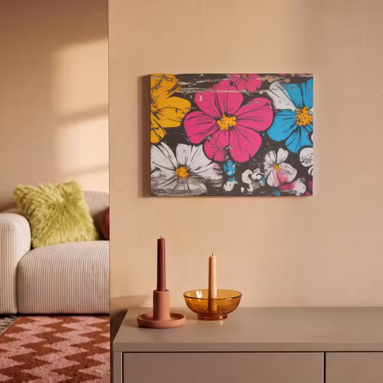 Akoestisch schilderij - Street Art - Bloemen - Mix — 2