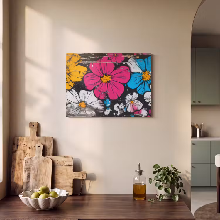 Akoestisch schilderij - Street Art - Bloemen - Mix — 3