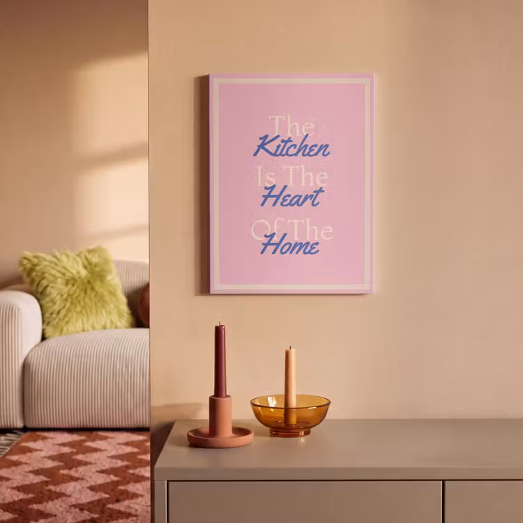 Akoestisch schilderij - Tekst - Blauw - Keuken - Kader — 2