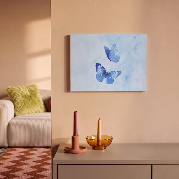 Akoestisch schilderij - Vlinders - Sierlijk - Blauw — 2