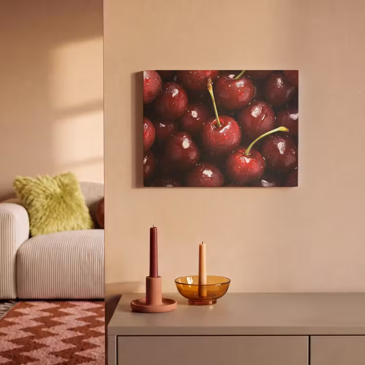 Akoestisch schilderij - Rood - Fruit - Kersen — 2