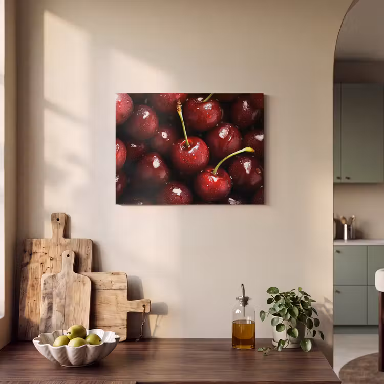 Akoestisch schilderij - Rood - Fruit - Kersen — 3