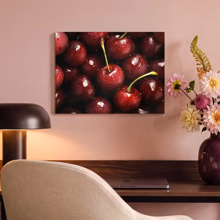 Akoestisch schilderij - Rood - Fruit - Kersen — 4
