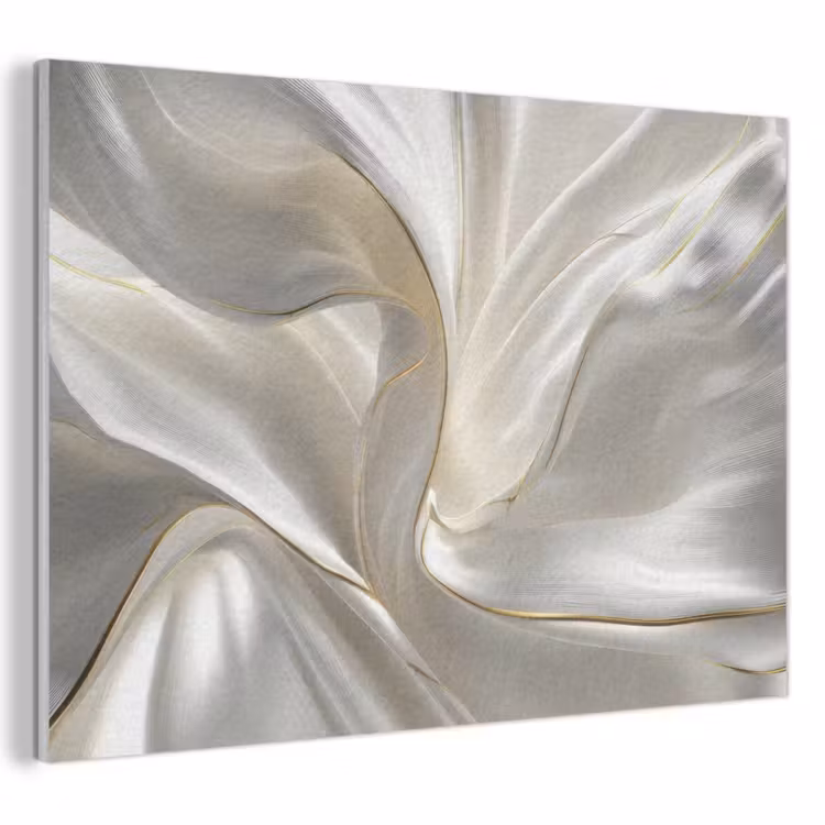 Akoestisch schilderij - Stof - Plooien - Goud — 1