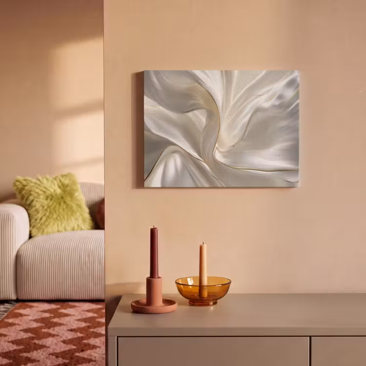 Akoestisch schilderij - Stof - Plooien - Goud — 2