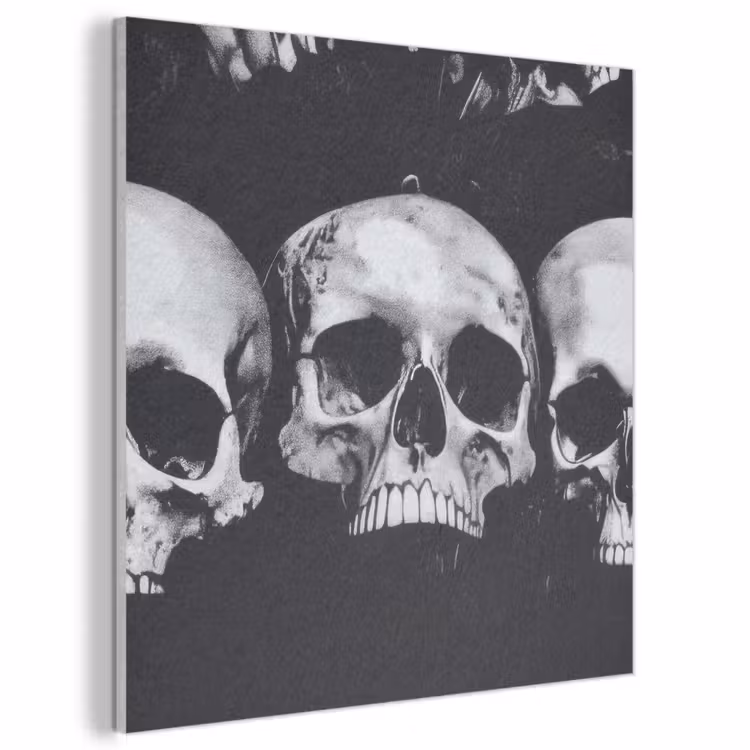 Akoestisch schilderij - Schedels - Zwart - Contrast — 1