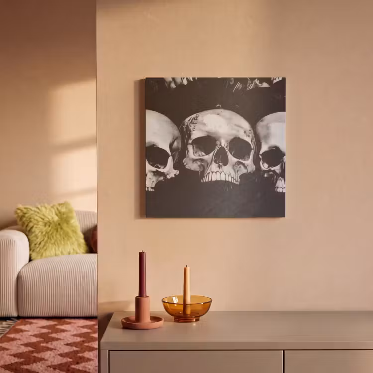 Akoestisch schilderij - Schedels - Zwart - Contrast — 2