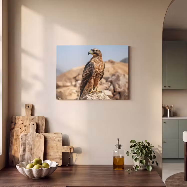 Akoestisch schilderij - Valk - Vogel - Rots - Macht — 3