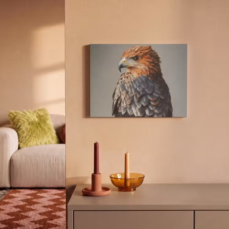 Akoestisch schilderij - Vogel - Realistisch - Veren - Bruin — 2