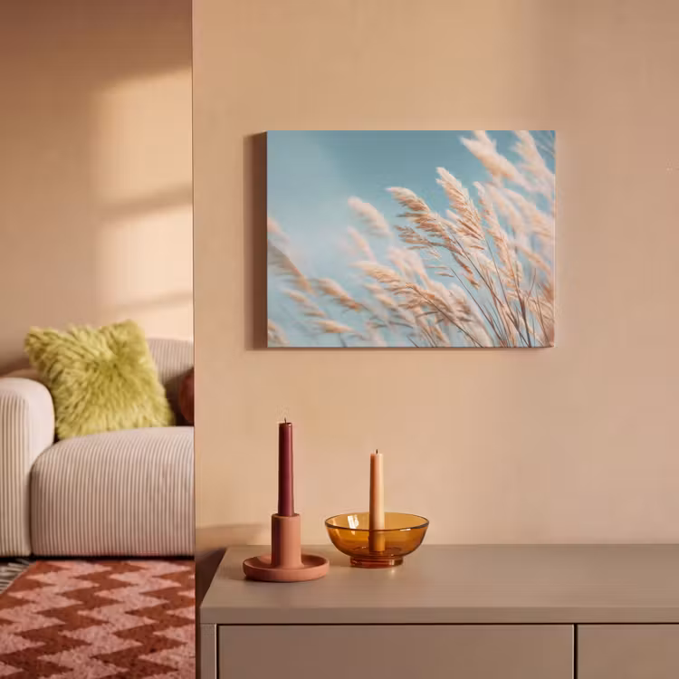 Akoestisch schilderij - Siergras - Wind - Lichtbruin — 2