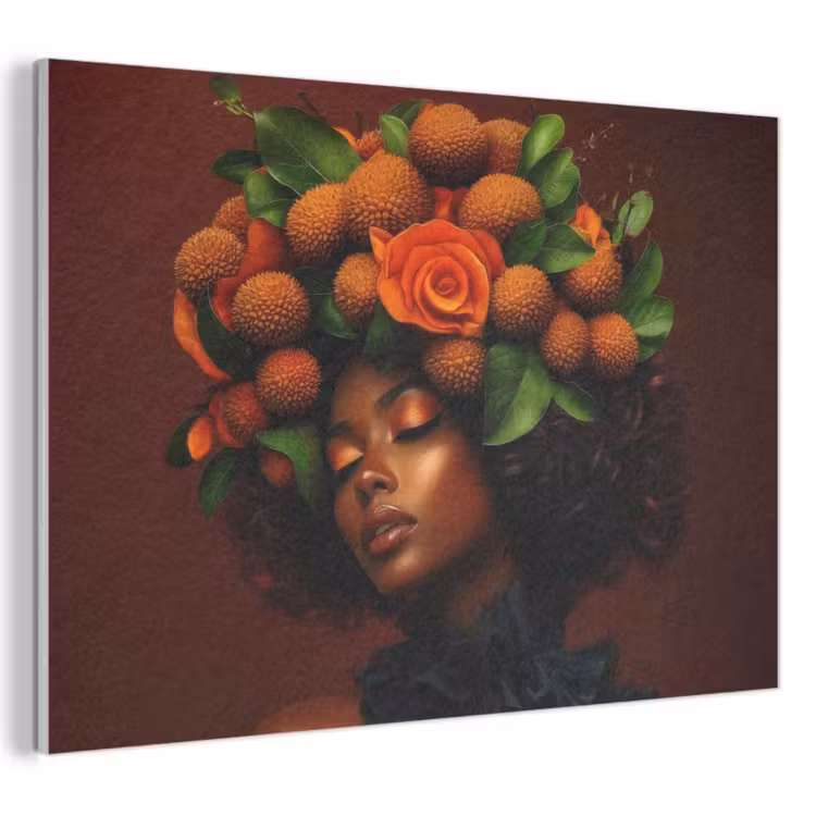 Akoestisch schilderij - Vrouw - lychee - exotisch — 1