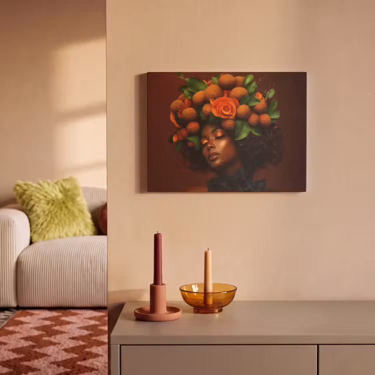 Akoestisch schilderij - Vrouw - lychee - exotisch — 2