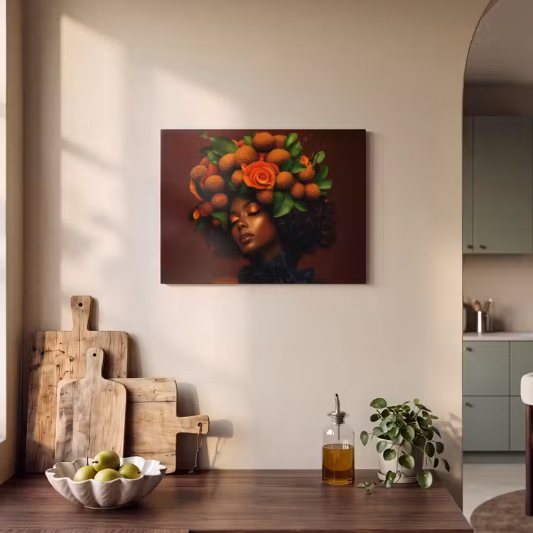 Akoestisch schilderij - Vrouw - lychee - exotisch — 3