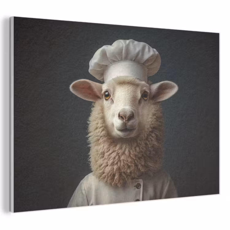 Akoestisch schilderij - Schaap - Wol - Kok — 1