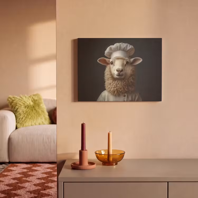 Akoestisch schilderij - Schaap - Wol - Kok — 2