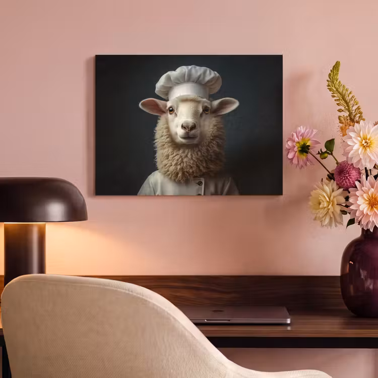Akoestisch schilderij - Schaap - Wol - Kok — 4