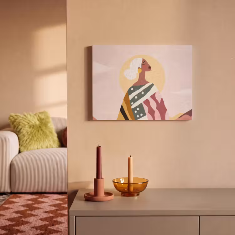 Akoestisch schilderij - Vrouw - Zon - Kleurrijk — 2