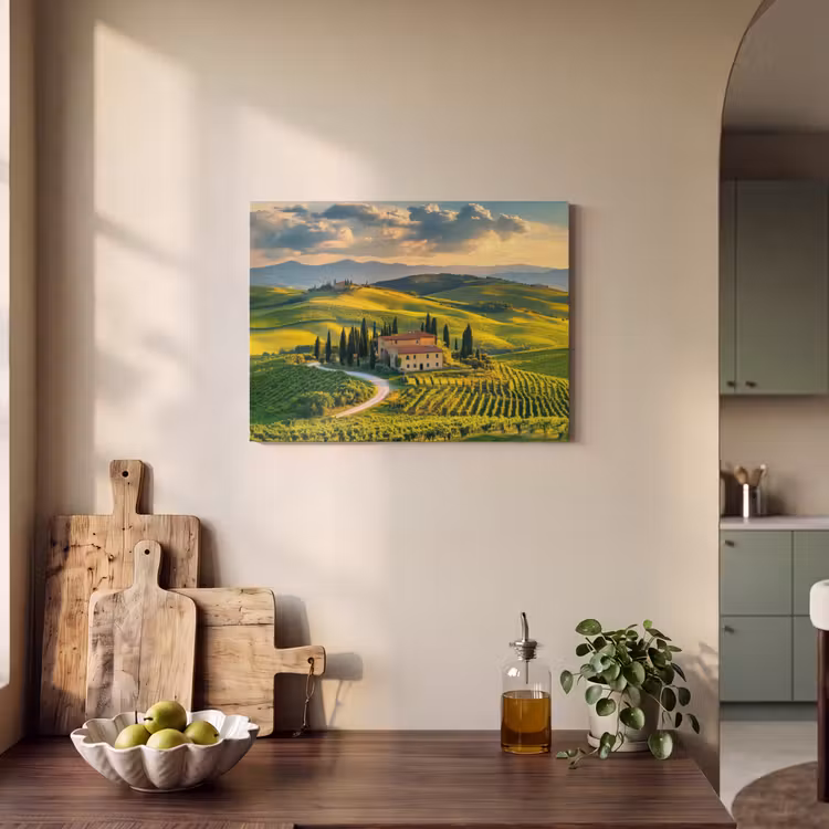 Akoestisch schilderij - Toscane - Landschap - Wijngaarden — 3