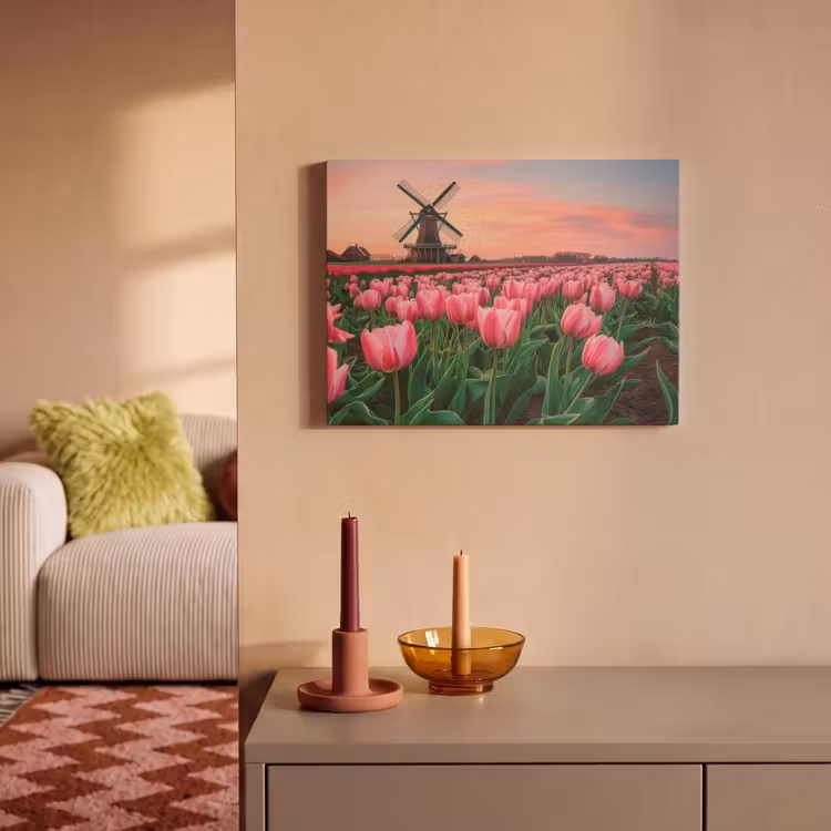 Akoestisch schilderij - Tulpen - Molen - Nederland — 2