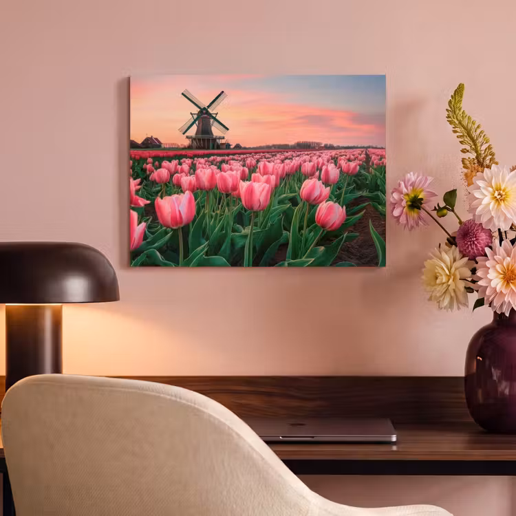 Akoestisch schilderij - Tulpen - Molen - Nederland — 4