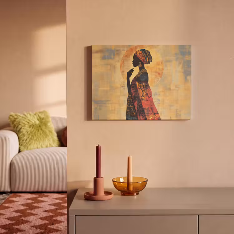 Akoestisch schilderij - Vrouw - Silhouet - Patronen - Sierlijk — 2
