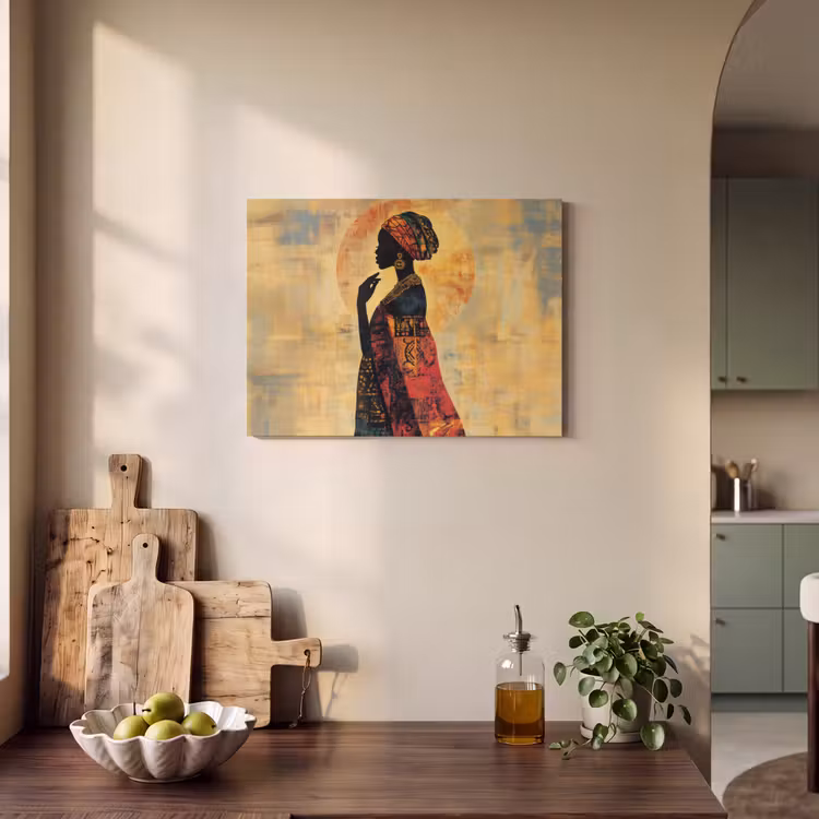 Akoestisch schilderij - Vrouw - Silhouet - Patronen - Sierlijk — 3