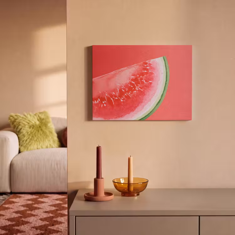 Akoestisch schilderij - Watermeloen - Rood - Zomers — 2