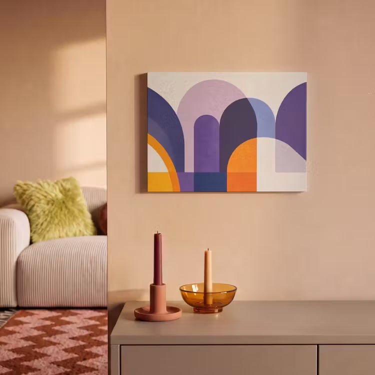 Akoestisch schilderij - Vormen - Abstract - Grafisch - Oranje — 2