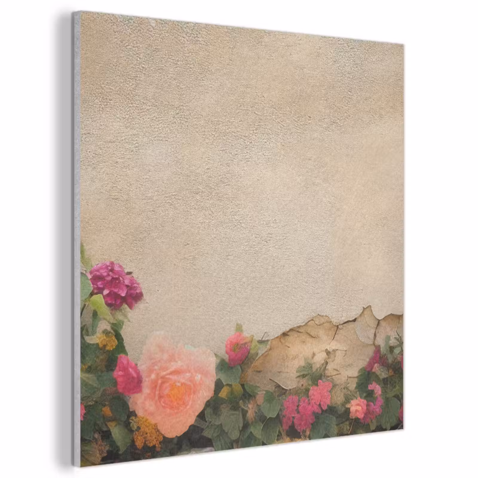 Akoestisch schilderij - Rozen - Muur - Vintage — 1