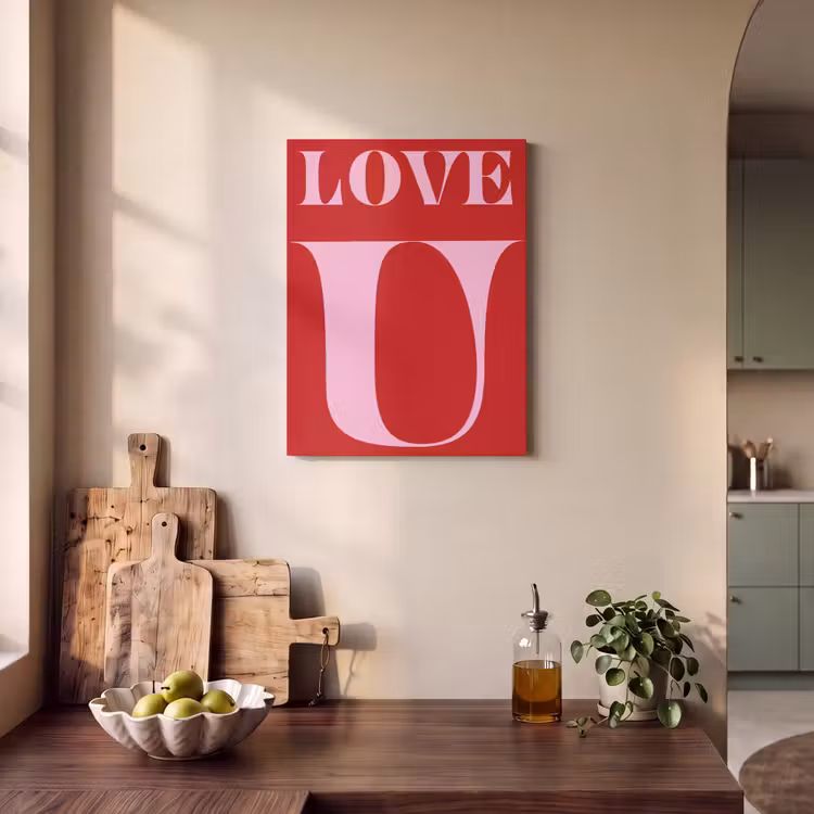 Akoestisch schilderij - Rood - Love - Valentijn - Roze — 3