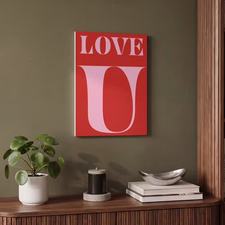 Akoestisch schilderij - Rood - Love - Valentijn - Roze — 4