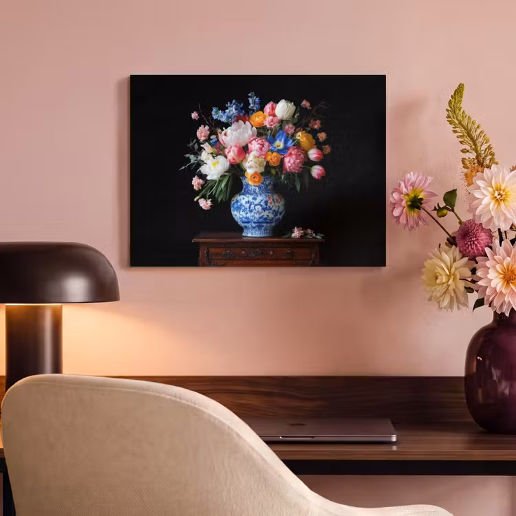 Akoestisch schilderij - Rozen - Bloemen - Vaas - Boeket — 4