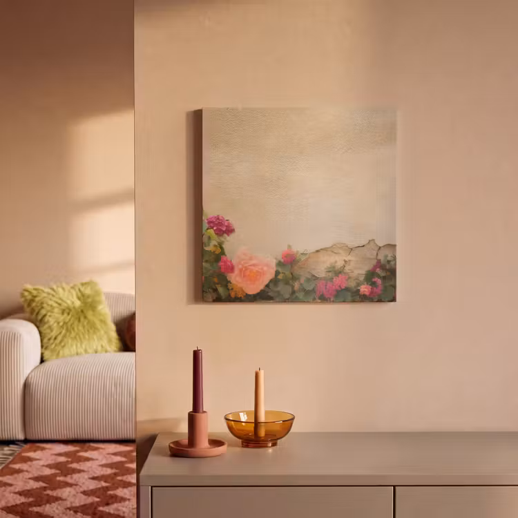 Akoestisch schilderij - Rozen - Muur - Vintage — 2