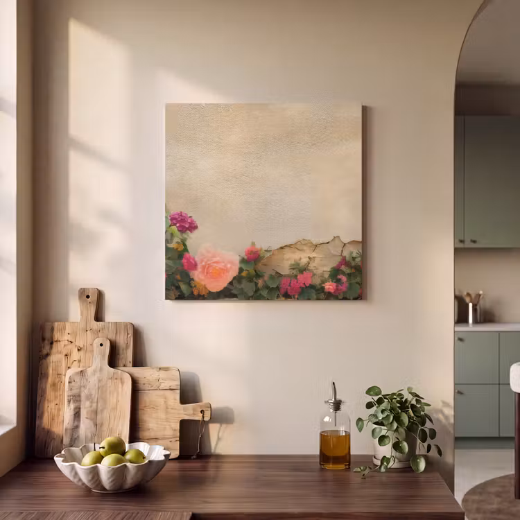 Akoestisch schilderij - Rozen - Muur - Vintage — 3